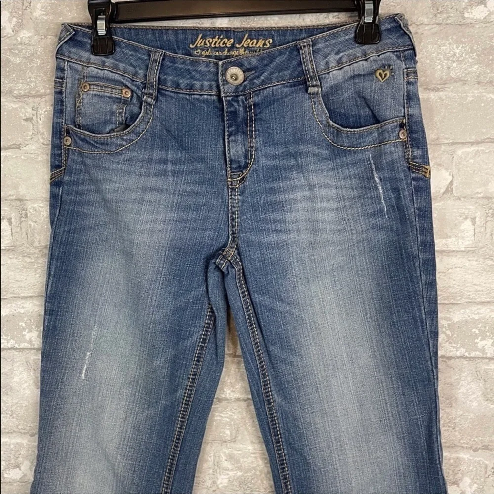 Justice Bootcut Distressed Jeans